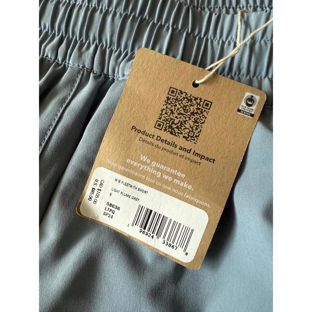 NEW Patagonia Women's Fleetwith Skirt Skort Light Plume Grey SZ Small - Picture 2 of 2